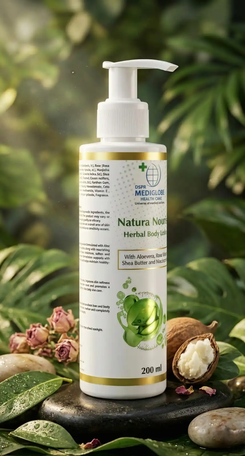 Natura Nourish – Herbal Body Lotion with Aloe Vera & Shea Butter